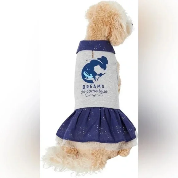 Disney Cinderella "Dreams Come True" Dog & Cat Sweatshirt Dress - Size Medium - Picture 9 of 11
